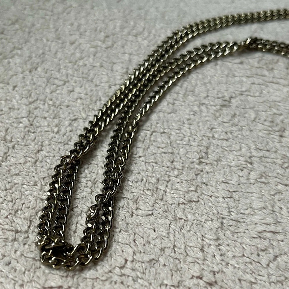 Vintage Leather/Chain Purse Bow Handbag-Grey-Clutch-Vtg-Gray-Retro-Tradwife-60s - Picture 15 of 15